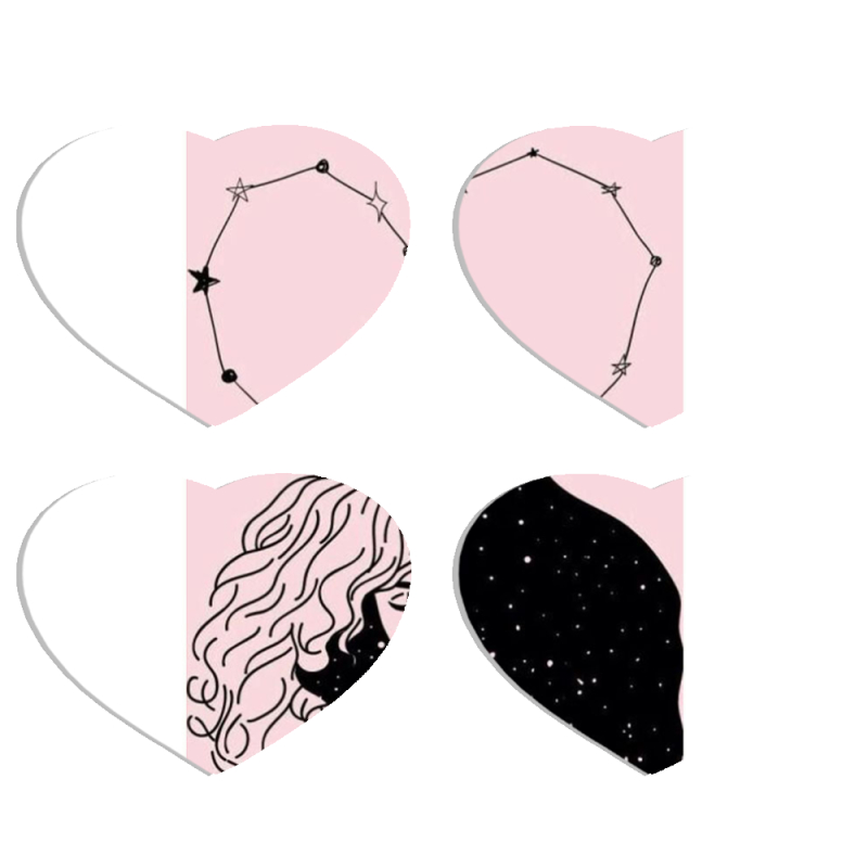 Магнитные фотопазлы Сердце 50 на 50 набор 4 штуки 