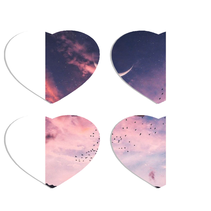 Магнитные фотопазлы Сердце 50 на 50 набор 4 штуки 