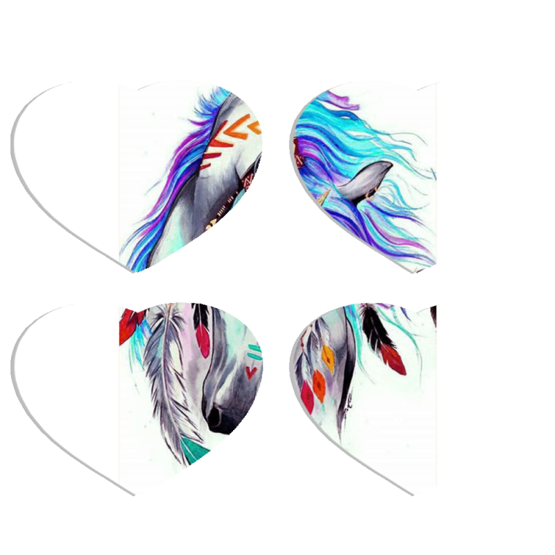 Магнитные фотопазлы Сердце 50 на 50 набор 4 штуки 