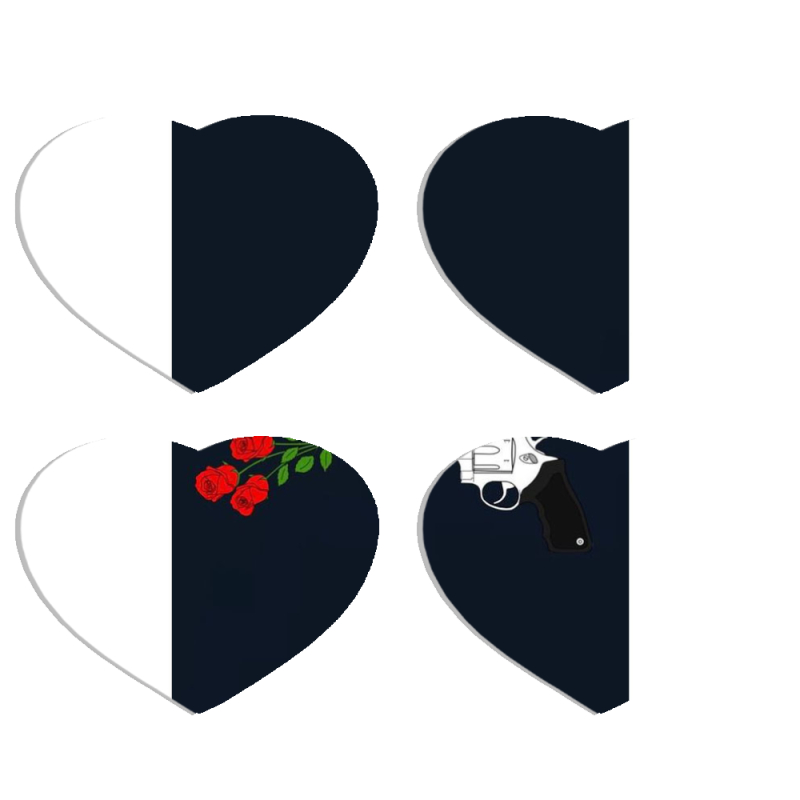 Магнитные фотопазлы Сердце 50 на 50 набор 4 штуки 