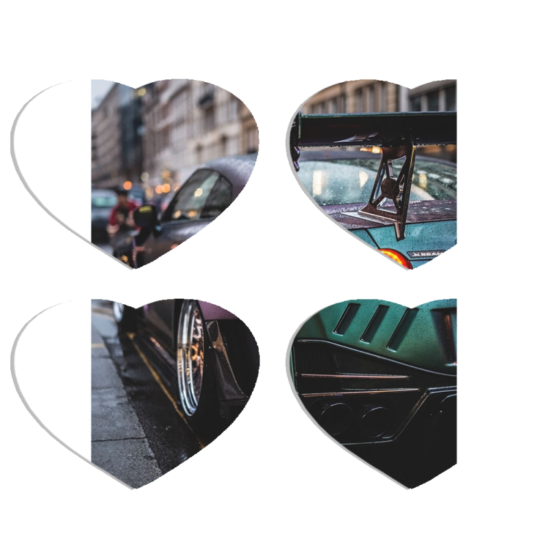 Магнитные фотопазлы Сердце 50 на 50 набор 4 штуки 