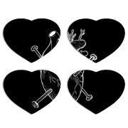 Магнитные фотопазлы Сердце 50 на 50 набор 4 штуки 