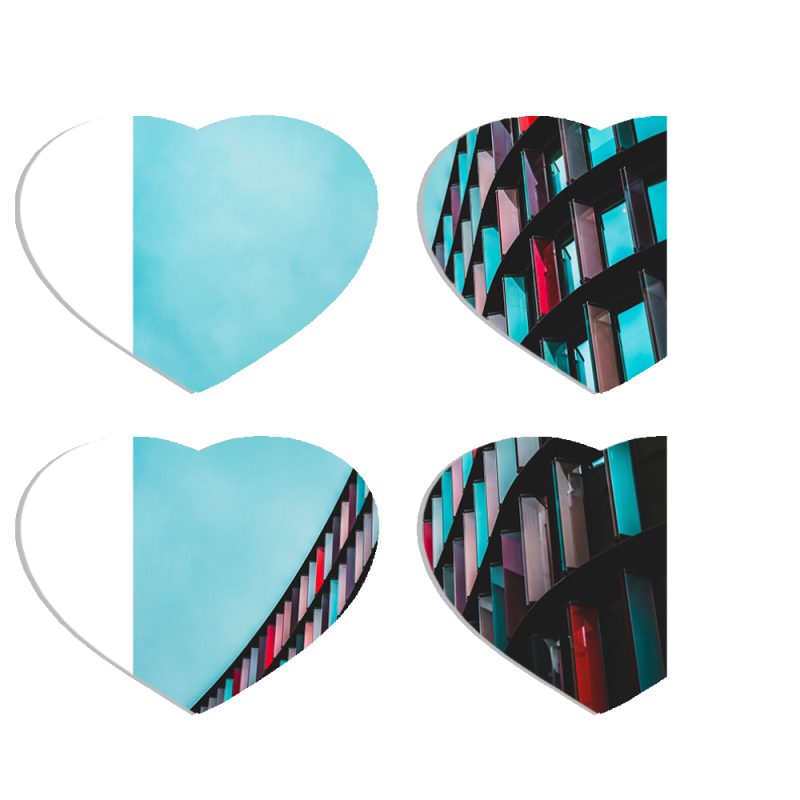 Магнитные фотопазлы Сердце 50 на 50 набор 4 штуки 