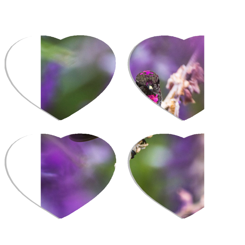 Магнитные фотопазлы Сердце 50 на 50 набор 4 штуки 