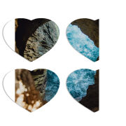 Магнитные фотопазлы Сердце 50 на 50 набор 4 штуки 