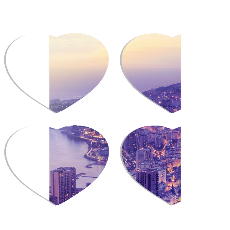 Магнитные фотопазлы Сердце 50 на 50 набор 4 штуки 
