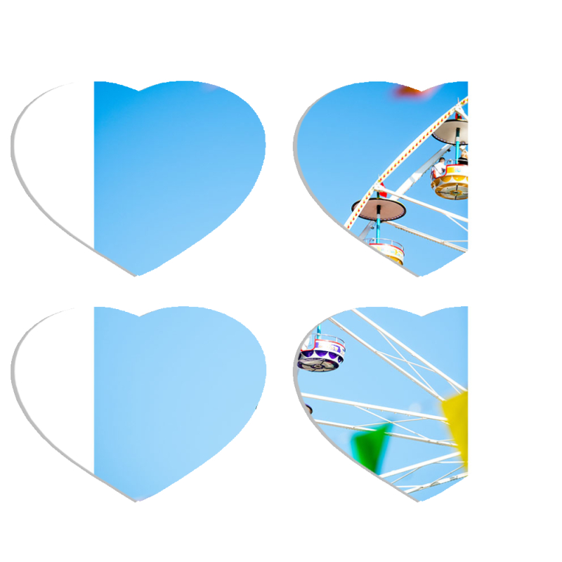 Магнитные фотопазлы Сердце 50 на 50 набор 4 штуки 