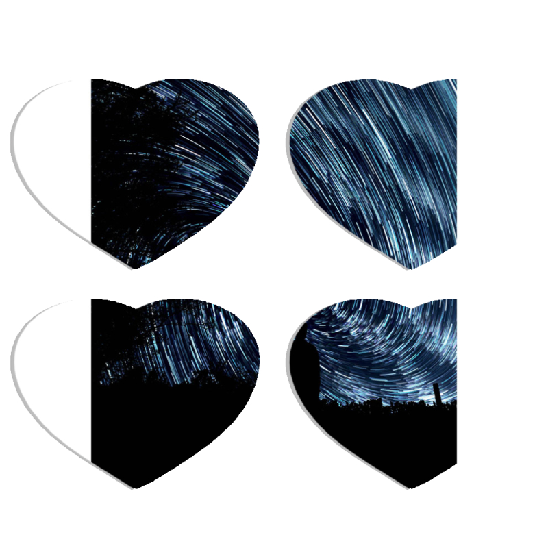 Магнитные фотопазлы Сердце 50 на 50 набор 4 штуки 