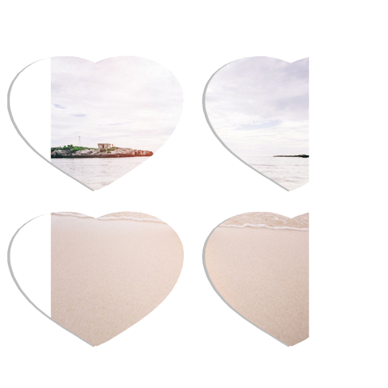 Магнитные фотопазлы Сердце 50 на 50 набор 4 штуки 