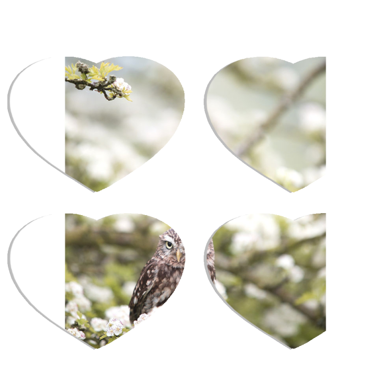 Магнитные фотопазлы Сердце 50 на 50 набор 4 штуки 
