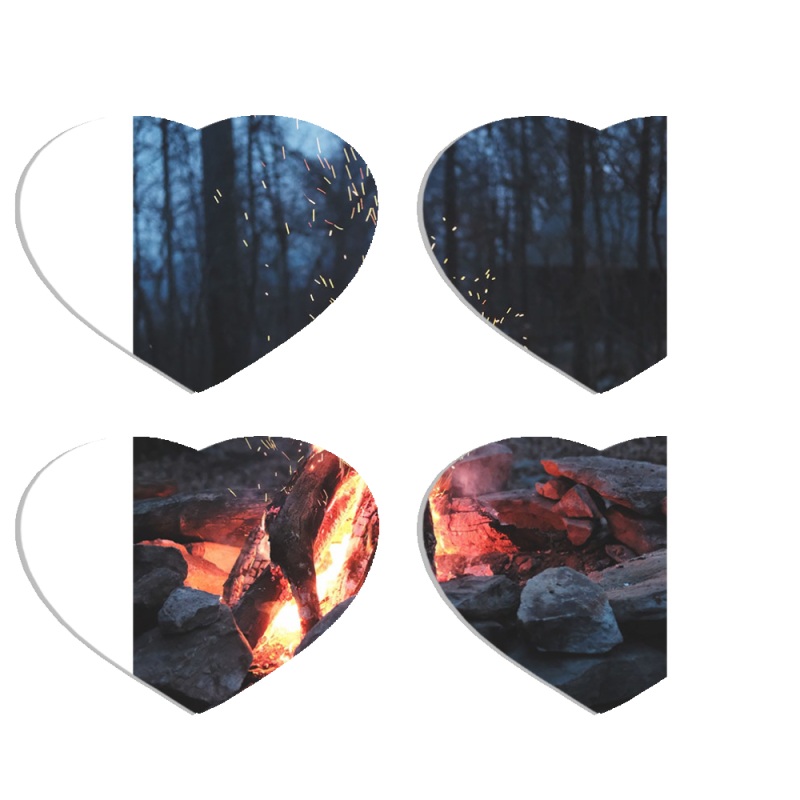 Магнитные фотопазлы Сердце 50 на 50 набор 4 штуки 
