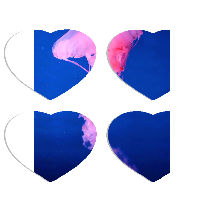 Магнитные фотопазлы Сердце 50 на 50 набор 4 штуки 