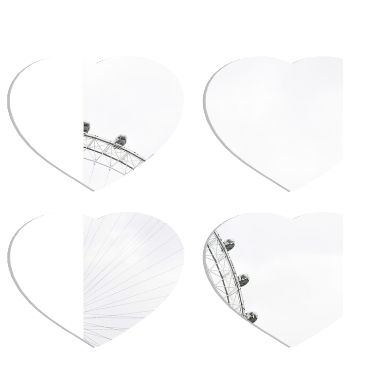 Магнитные фотопазлы Сердце 50 на 50 набор 4 штуки 