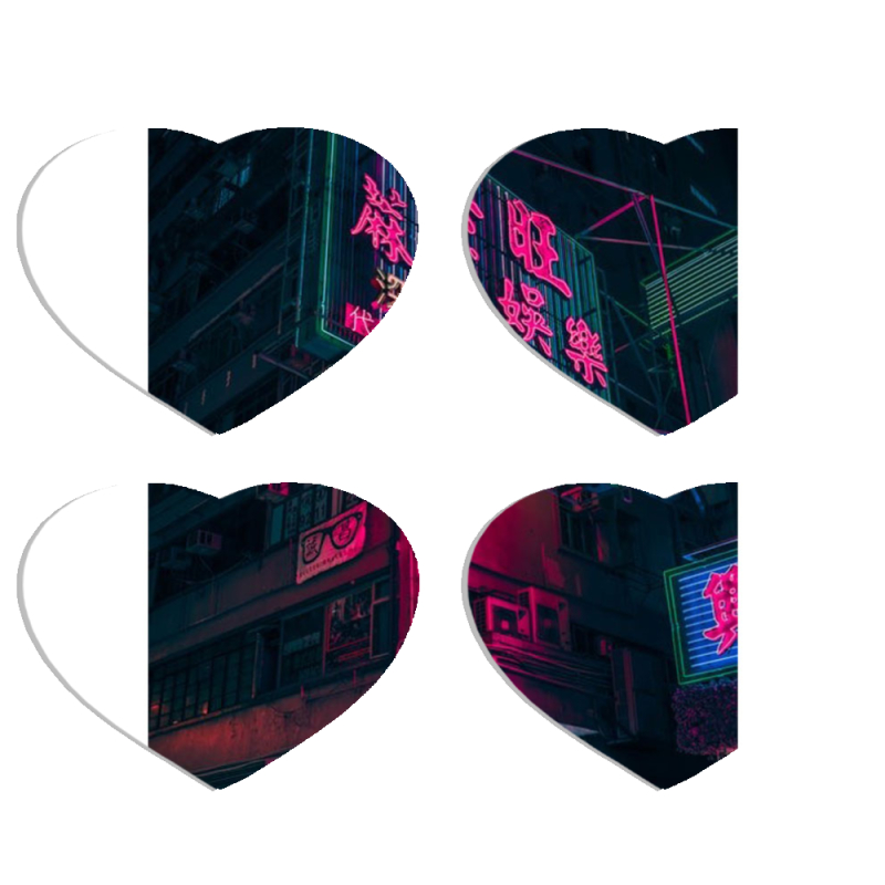 Магнитные фотопазлы Сердце 50 на 50 набор 4 штуки 