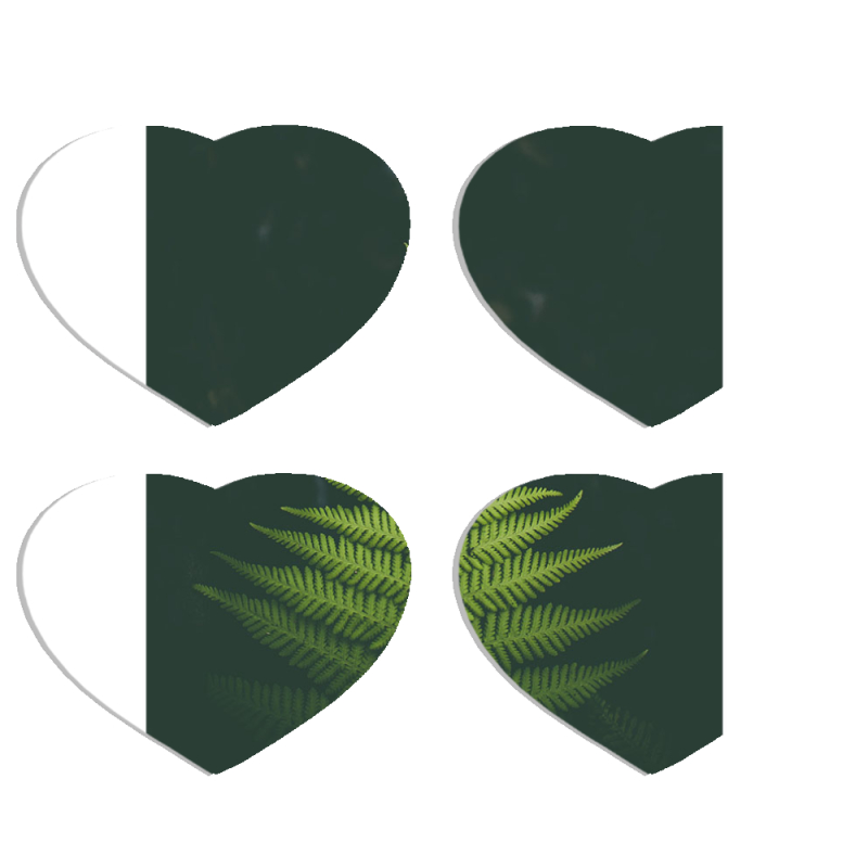 Магнитные фотопазлы Сердце 50 на 50 набор 4 штуки 