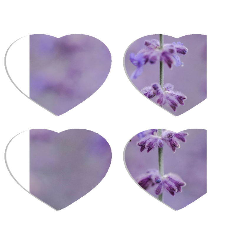 Магнитные фотопазлы Сердце 50 на 50 набор 4 штуки 