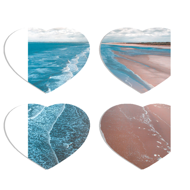 Магнитные фотопазлы Сердце 50 на 50 набор 4 штуки 