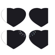 Магнитные фотопазлы Сердце 50 на 50 набор 4 штуки 