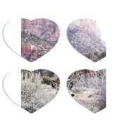 Магнитные фотопазлы Сердце 50 на 50 набор 4 штуки 