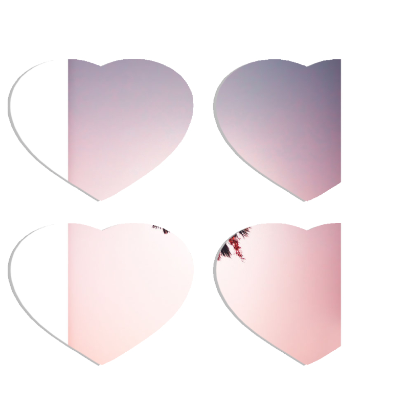 Магнитные фотопазлы Сердце 50 на 50 набор 4 штуки 