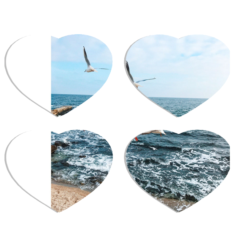 Магнитные фотопазлы Сердце 50 на 50 набор 4 штуки 