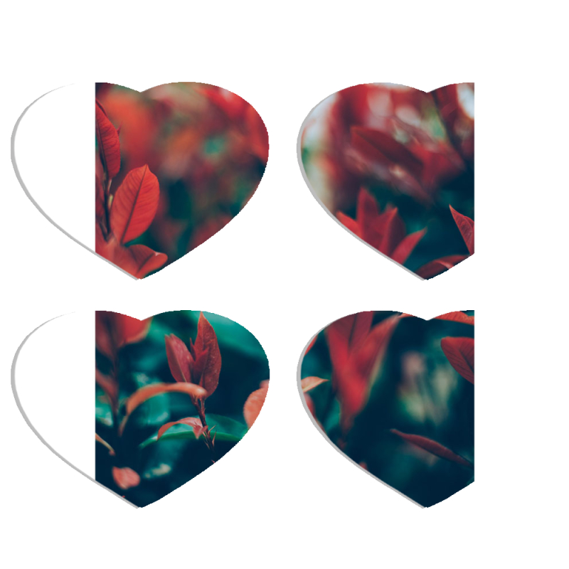 Магнитные фотопазлы Сердце 50 на 50 набор 4 штуки 
