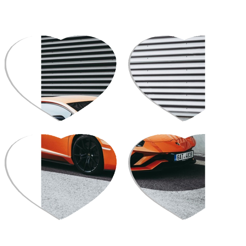 Магнитные фотопазлы Сердце 50 на 50 набор 4 штуки 