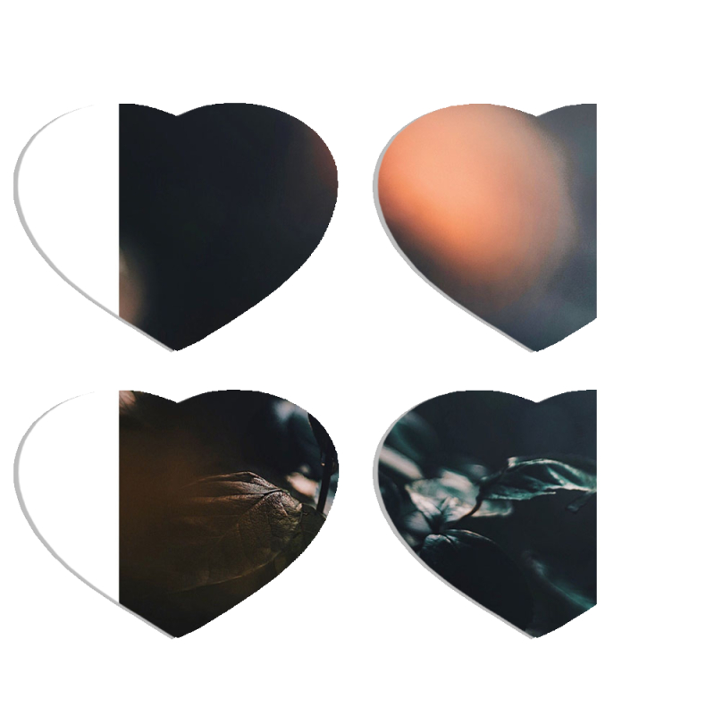 Магнитные фотопазлы Сердце 50 на 50 набор 4 штуки 