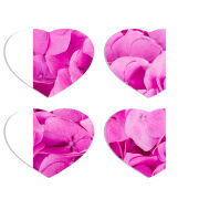 Магнитные фотопазлы Сердце 50 на 50 набор 4 штуки Pink Flowers