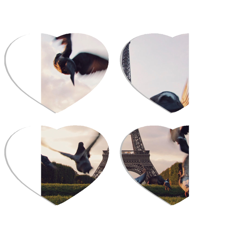 Магнитные фотопазлы Сердце 50 на 50 набор 4 штуки 