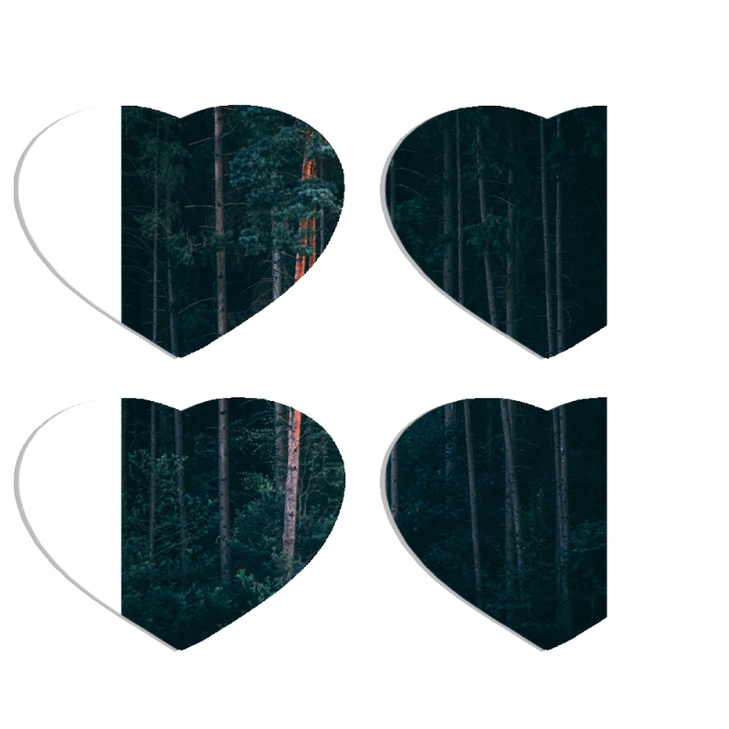 Магнитные фотопазлы Сердце 50 на 50 набор 4 штуки 