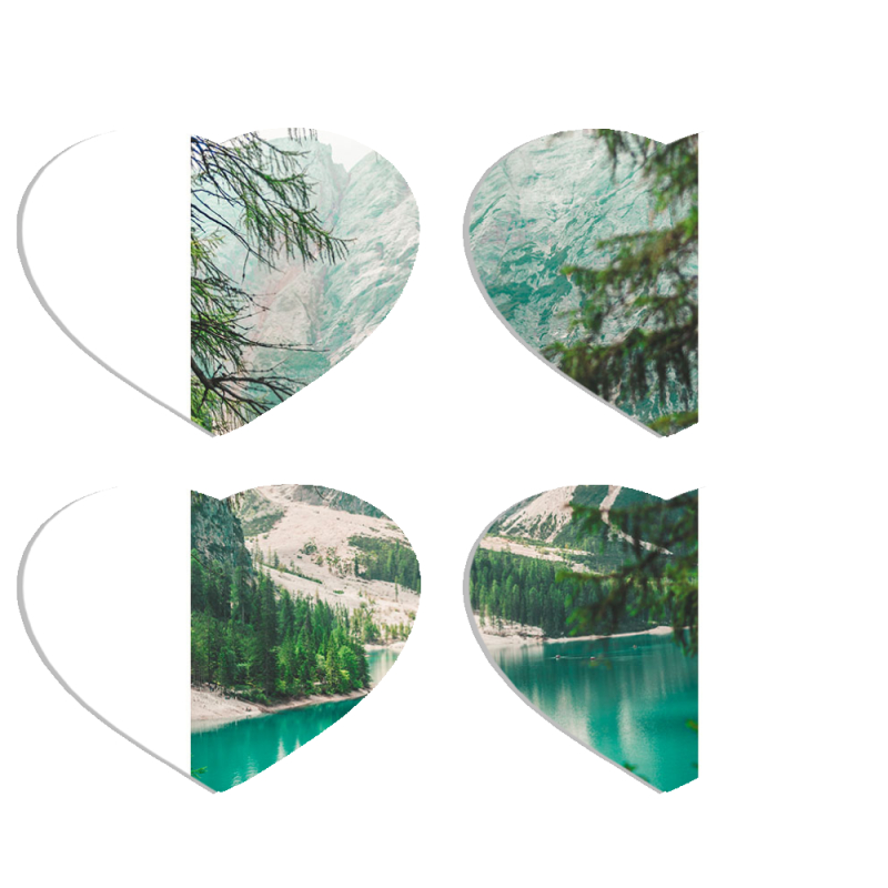 Магнитные фотопазлы Сердце 50 на 50 набор 4 штуки 