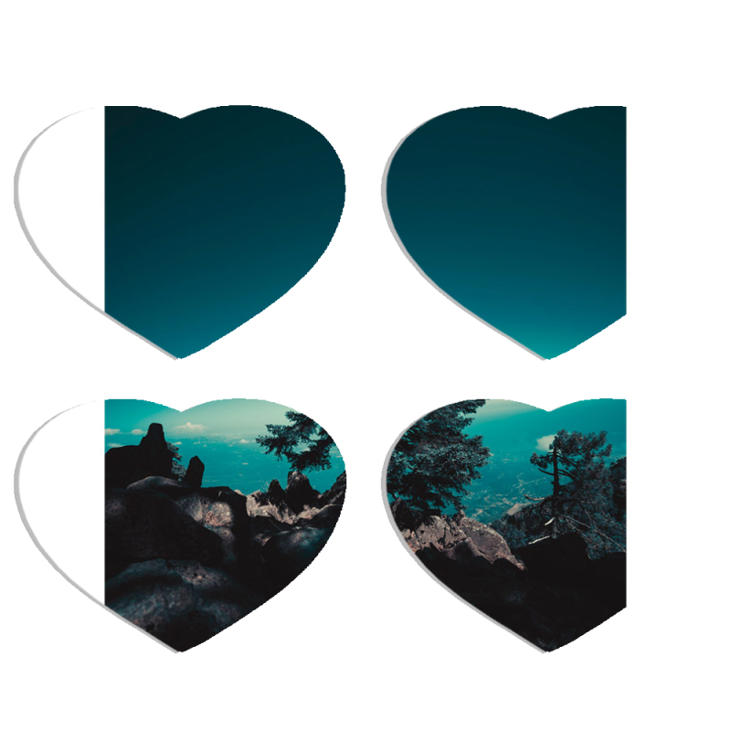 Магнитные фотопазлы Сердце 50 на 50 набор 4 штуки 