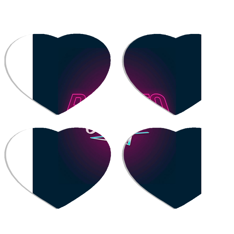 Магнитные фотопазлы Сердце 50 на 50 набор 4 штуки 