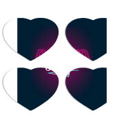 Магнитные фотопазлы Сердце 50 на 50 набор 4 штуки 