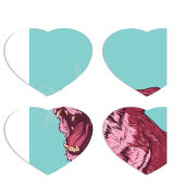 Магнитные фотопазлы Сердце 50 на 50 набор 4 штуки 