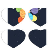 Магнитные фотопазлы Сердце 50 на 50 набор 4 штуки 