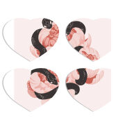 Магнитные фотопазлы Сердце 50 на 50 набор 4 штуки 