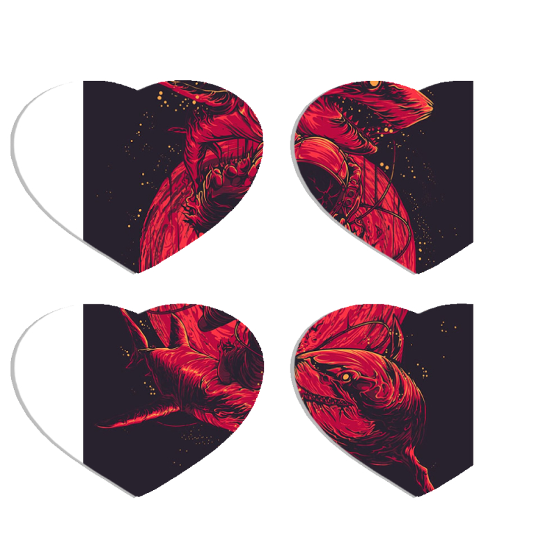 Магнитные фотопазлы Сердце 50 на 50 набор 4 штуки 