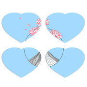 Магнитные фотопазлы Сердце 50 на 50 набор 4 штуки 