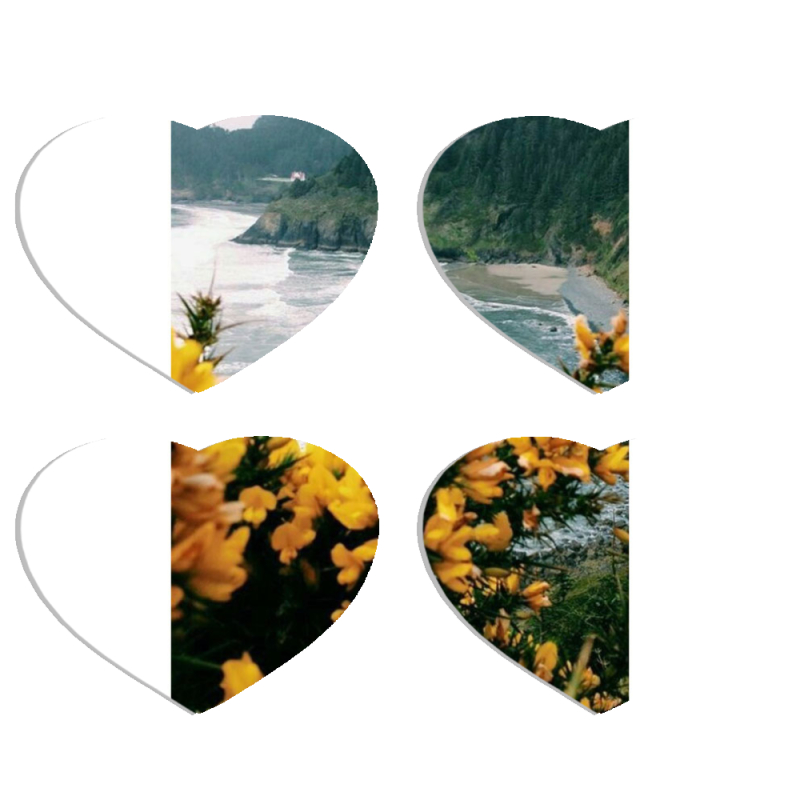 Магнитные фотопазлы Сердце 50 на 50 набор 4 штуки 