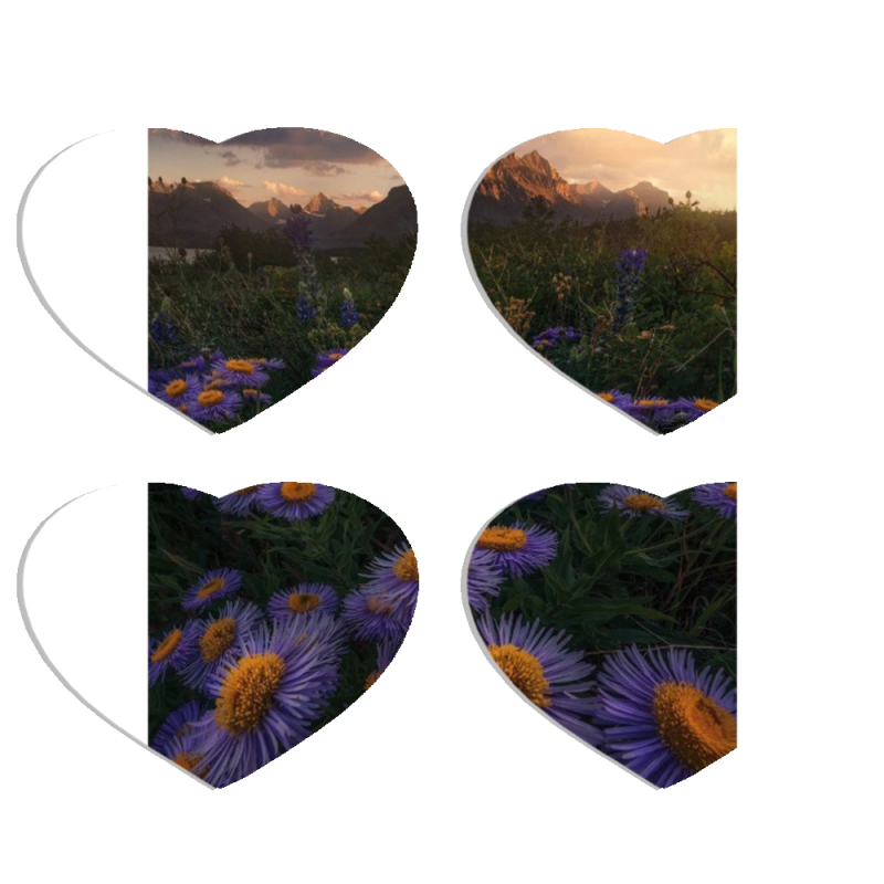 Магнитные фотопазлы Сердце 50 на 50 набор 4 штуки 