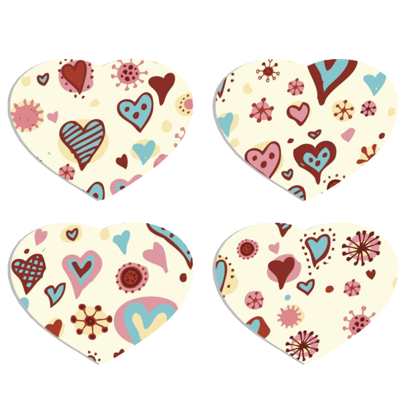 Магнитные фотопазлы Сердце 50 на 50 набор 4 штуки Be my Valentine