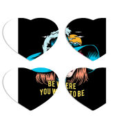 Магнитные фотопазлы Сердце 50 на 50 набор 4 штуки 