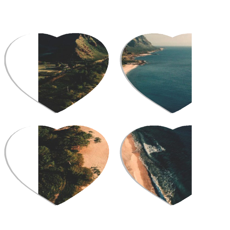 Магнитные фотопазлы Сердце 50 на 50 набор 4 штуки 