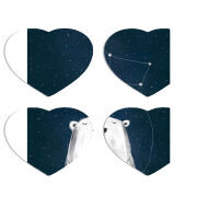 Магнитные фотопазлы Сердце 50 на 50 набор 4 штуки Ты мой космос