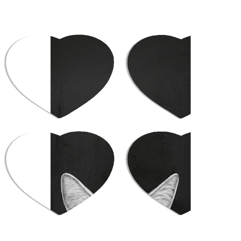 Магнитные фотопазлы Сердце 50 на 50 набор 4 штуки 