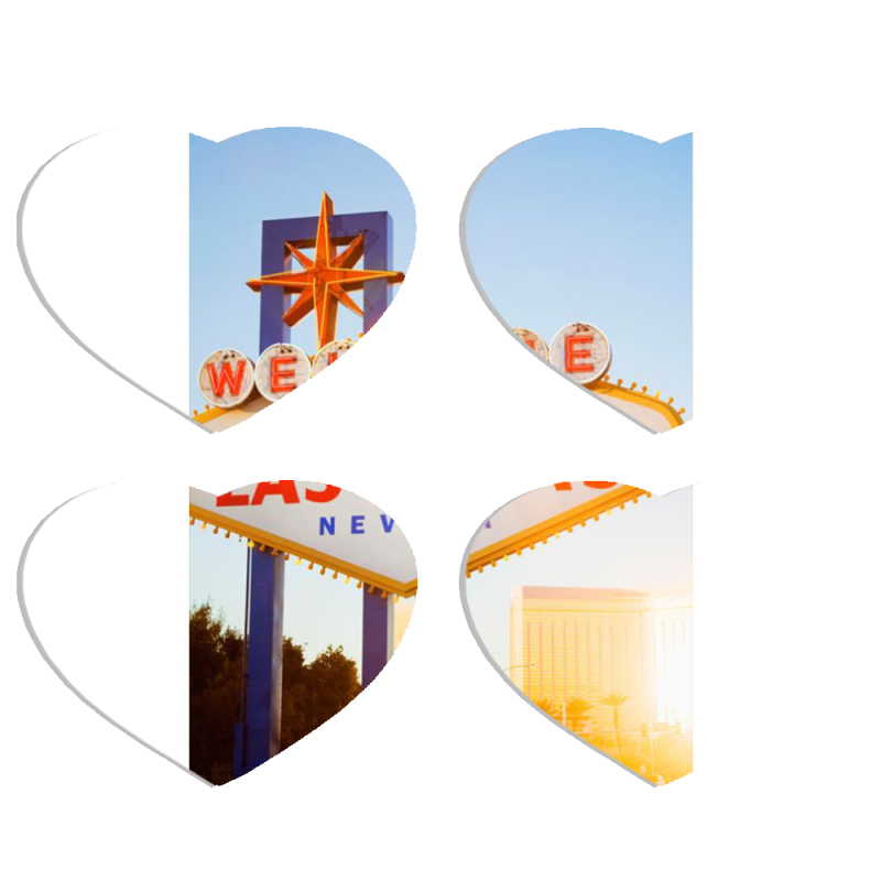 Магнитные фотопазлы Сердце 50 на 50 набор 4 штуки 