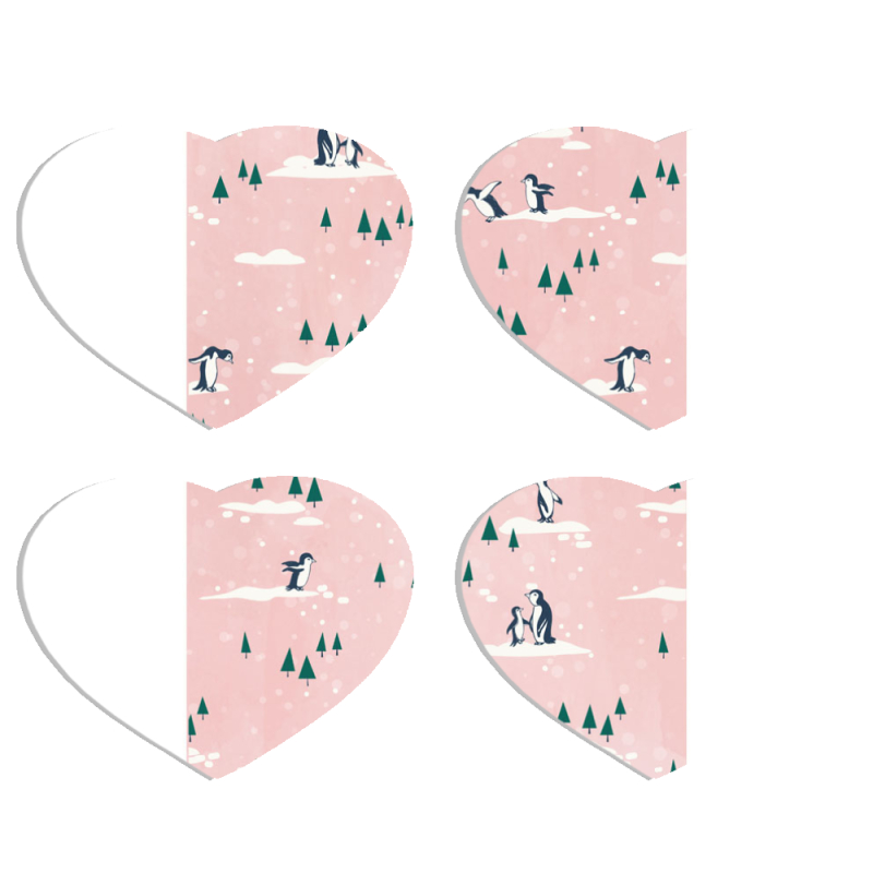 Магнитные фотопазлы Сердце 50 на 50 набор 4 штуки 