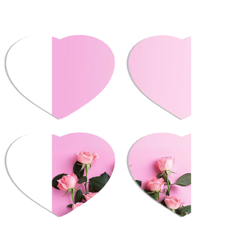Магнитные фотопазлы Сердце 50 на 50 набор 4 штуки 